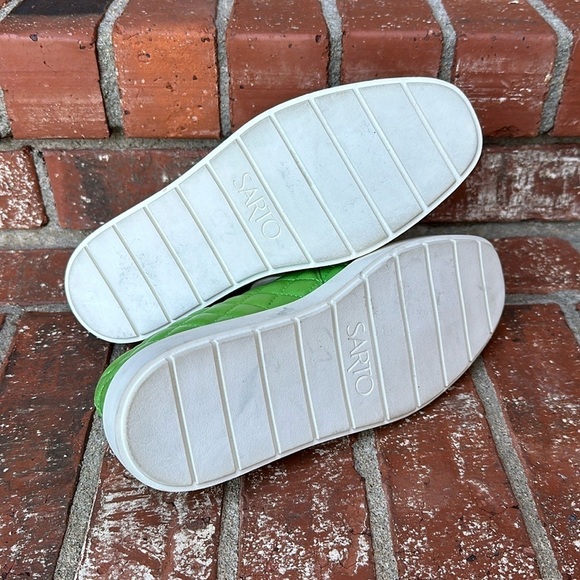 SARTO By Franco Sarto 3 Green Leather Quilted Platform Slip-On Sneakers Size 6.5 - Picture 7 of 7